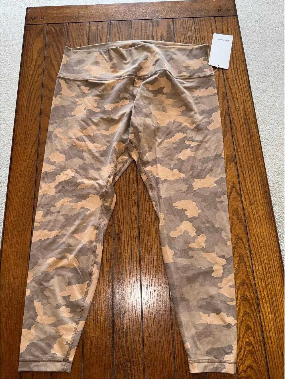 Lululemon Align High Rise 28” Heritage Camo Beige Multi Size 20 NWT